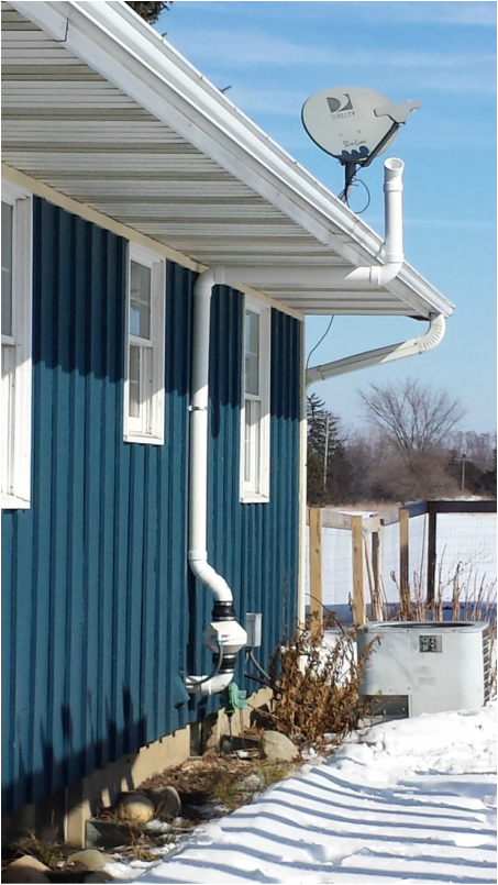 Radon Mitigation System installed by our certified professionals